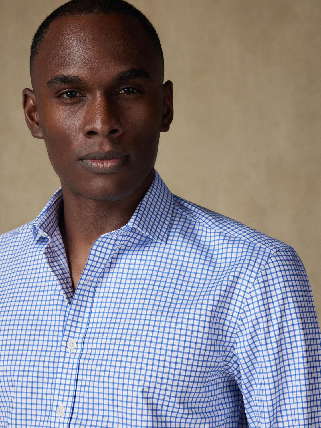 Taillierthemd Carlton mit blauen Karos