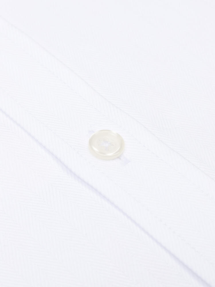 Herringbone slim fit shirt - White