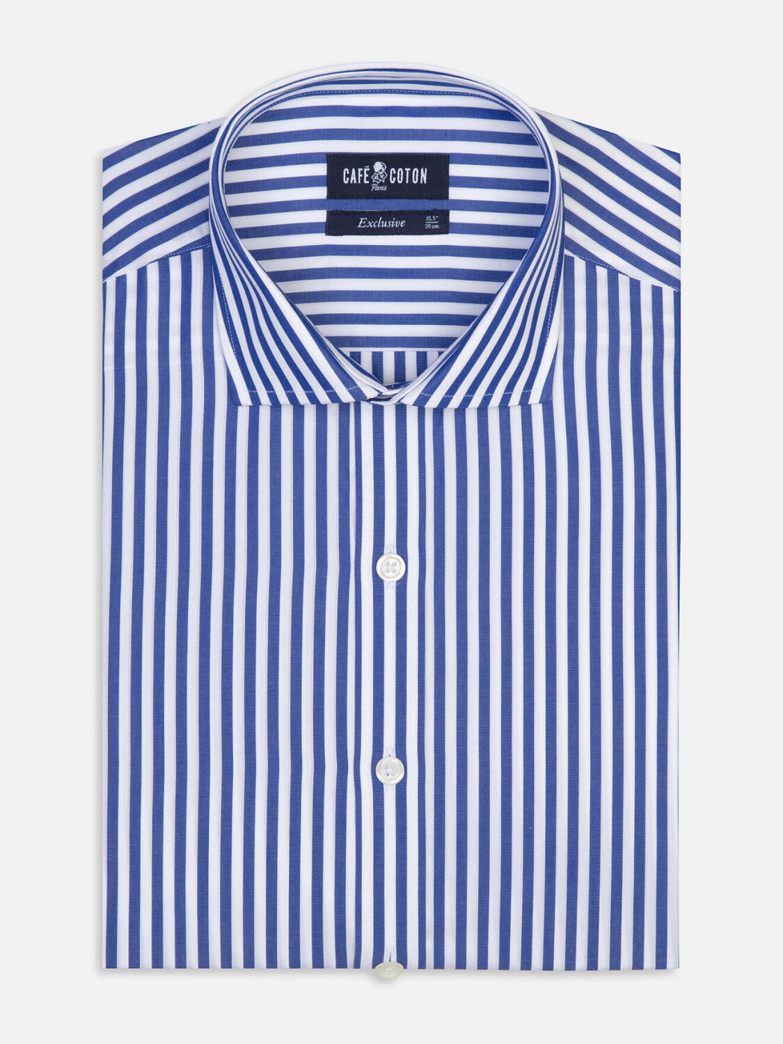 Camicia slim Chris a righe blu navy