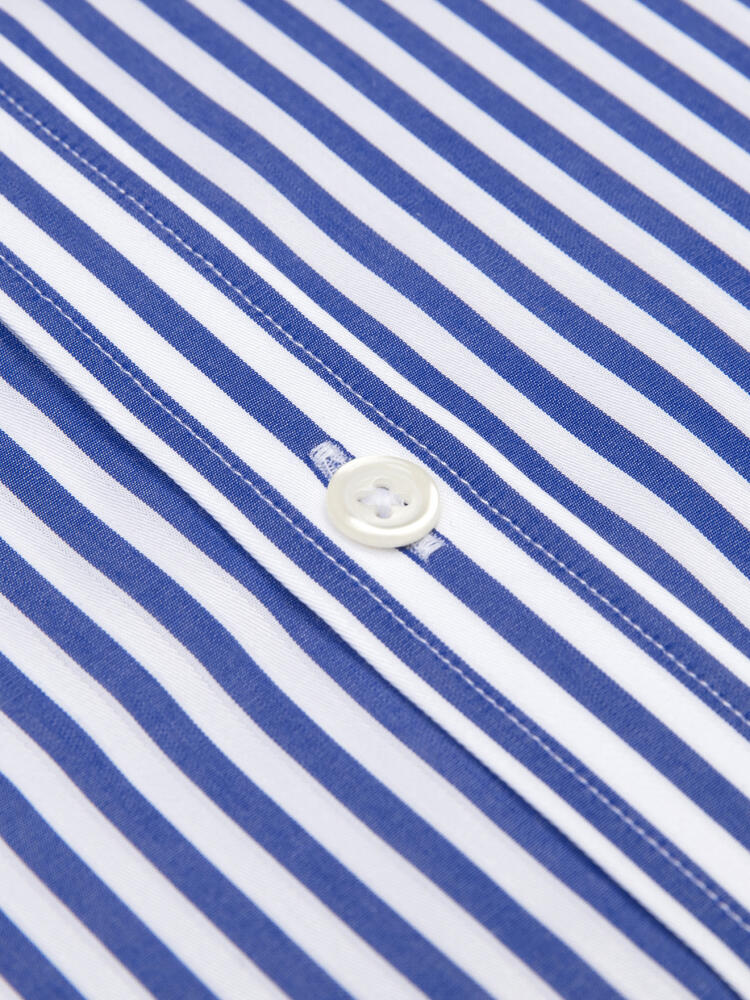 Chemise cintrée Chris à rayures marine