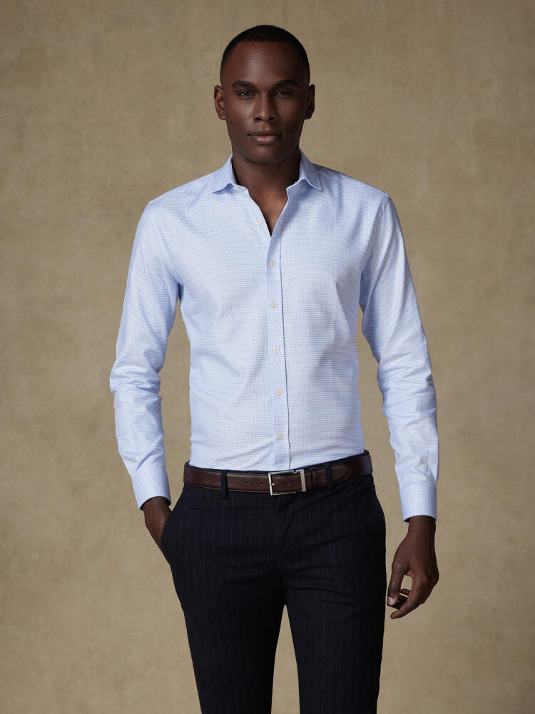 Chemise cintrée Cliff en twill ciel