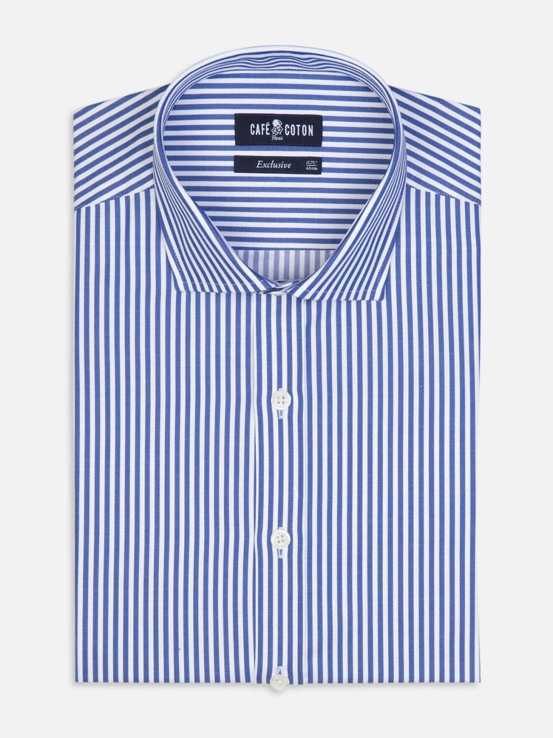 Tailliertes Hemd Clive mit Marinestreifen