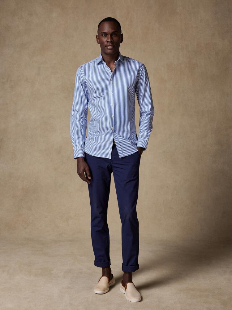 Camicia Clive Navy Stripe Slim Fit