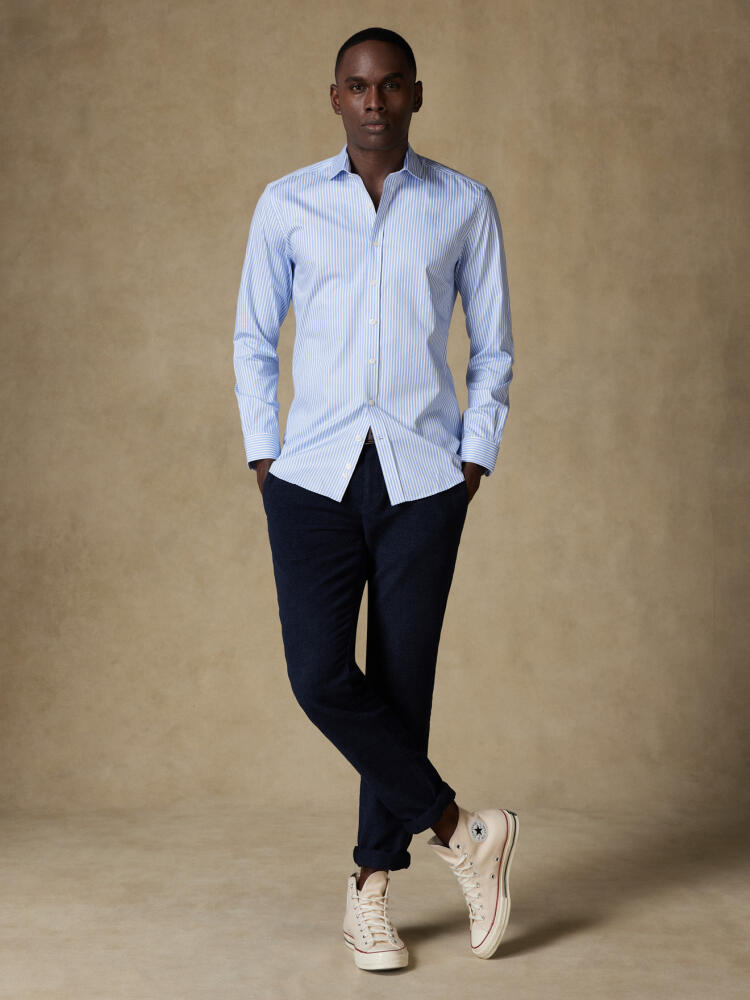 Colin sky stripe slim fit shirt