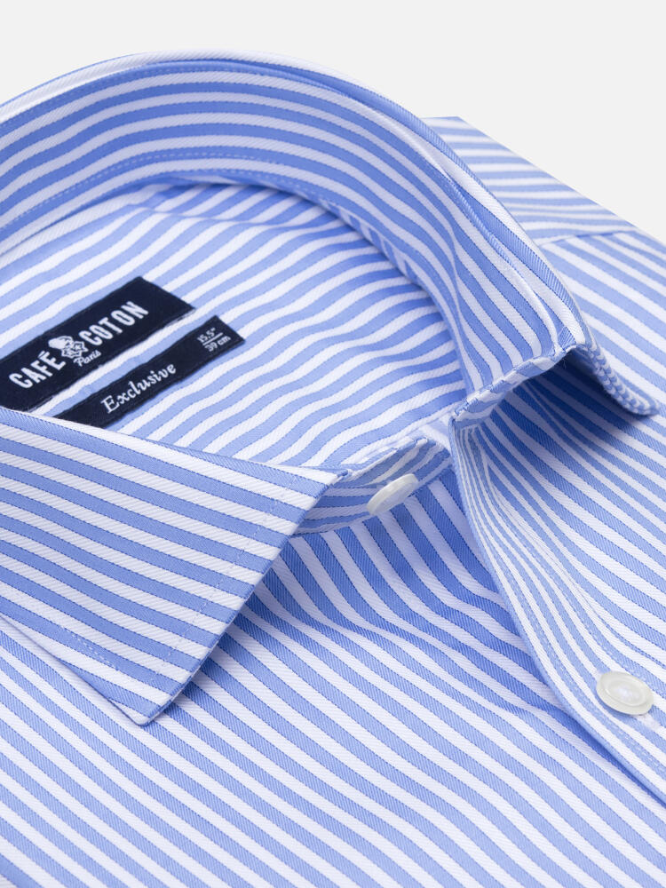 Colin sky blue stripe slim fit shirt