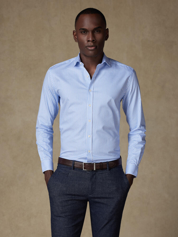 Camicia slim fit Colin a righe azzurro cielo