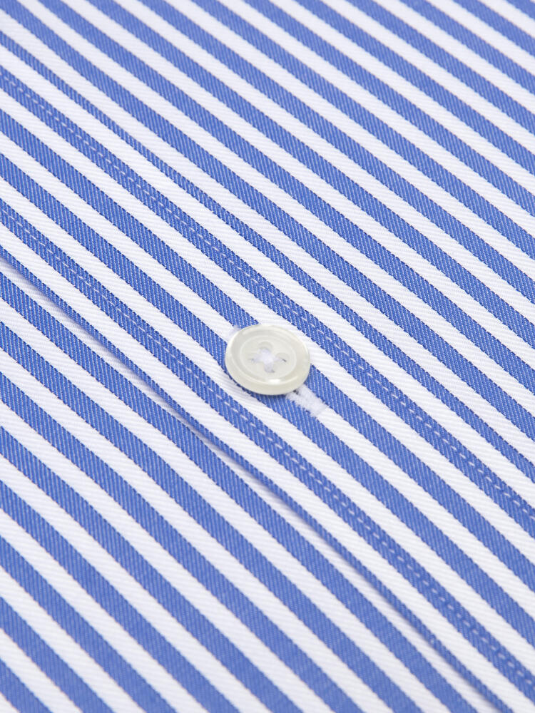 Chemise cintrée Colin à rayures bleues