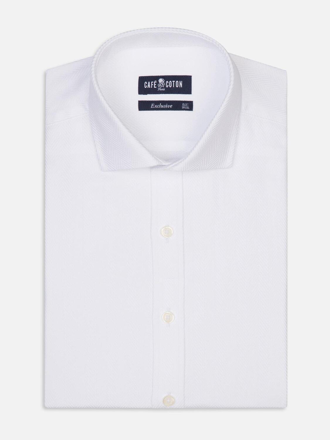 Chemise Come en chevron blanc