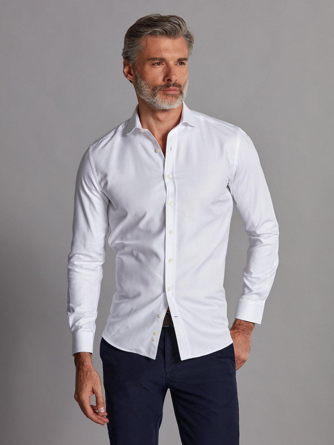 Chemise Come en chevron blanc