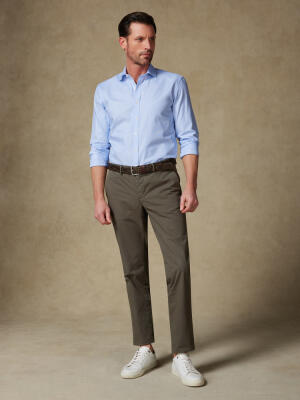 Chemise cintrée Conan texturée ciel