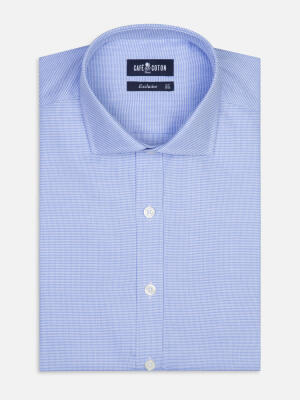 Chemise cintrée Conan texturée ciel