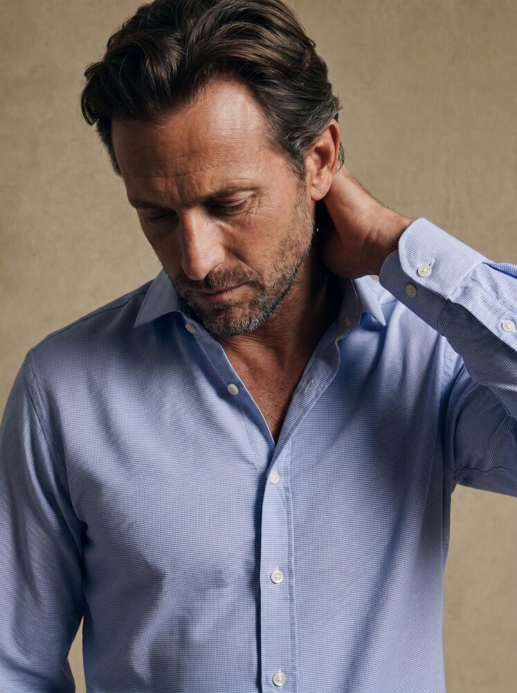 Chemise cintr&eacute;e Conan textur&eacute;e ciel
