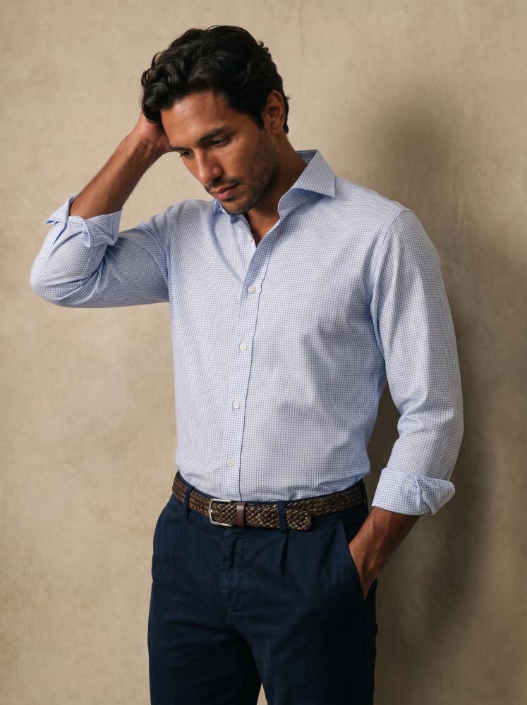 Slim Fit Connor Kariertes Hemd Hellblau