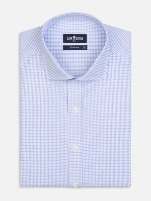 Slim Fit Connor Kariertes Hemd Hellblau