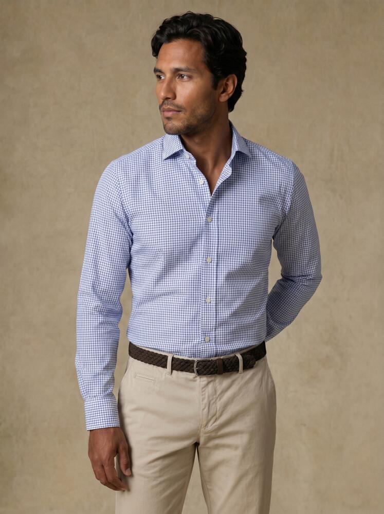 Slim Fit Connor Kariertes Hemd Blau