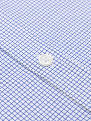 Slim Fit Connor Kariertes Hemd Blau