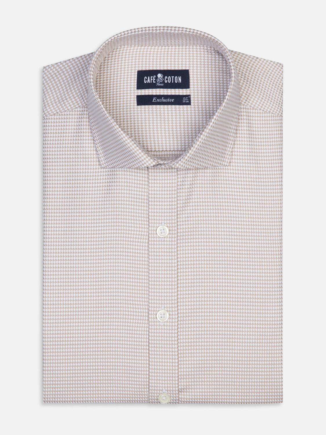 Chemise cintrée Corey en twill sable