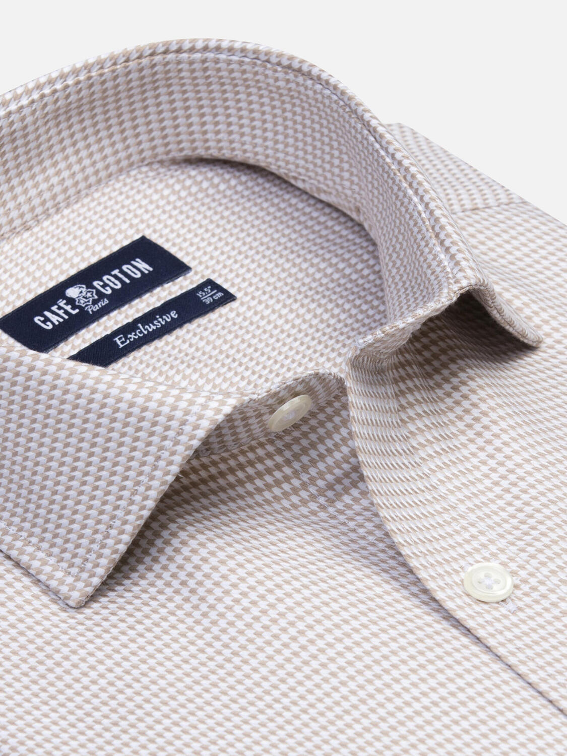 Chemise cintrée Corey en twill sable