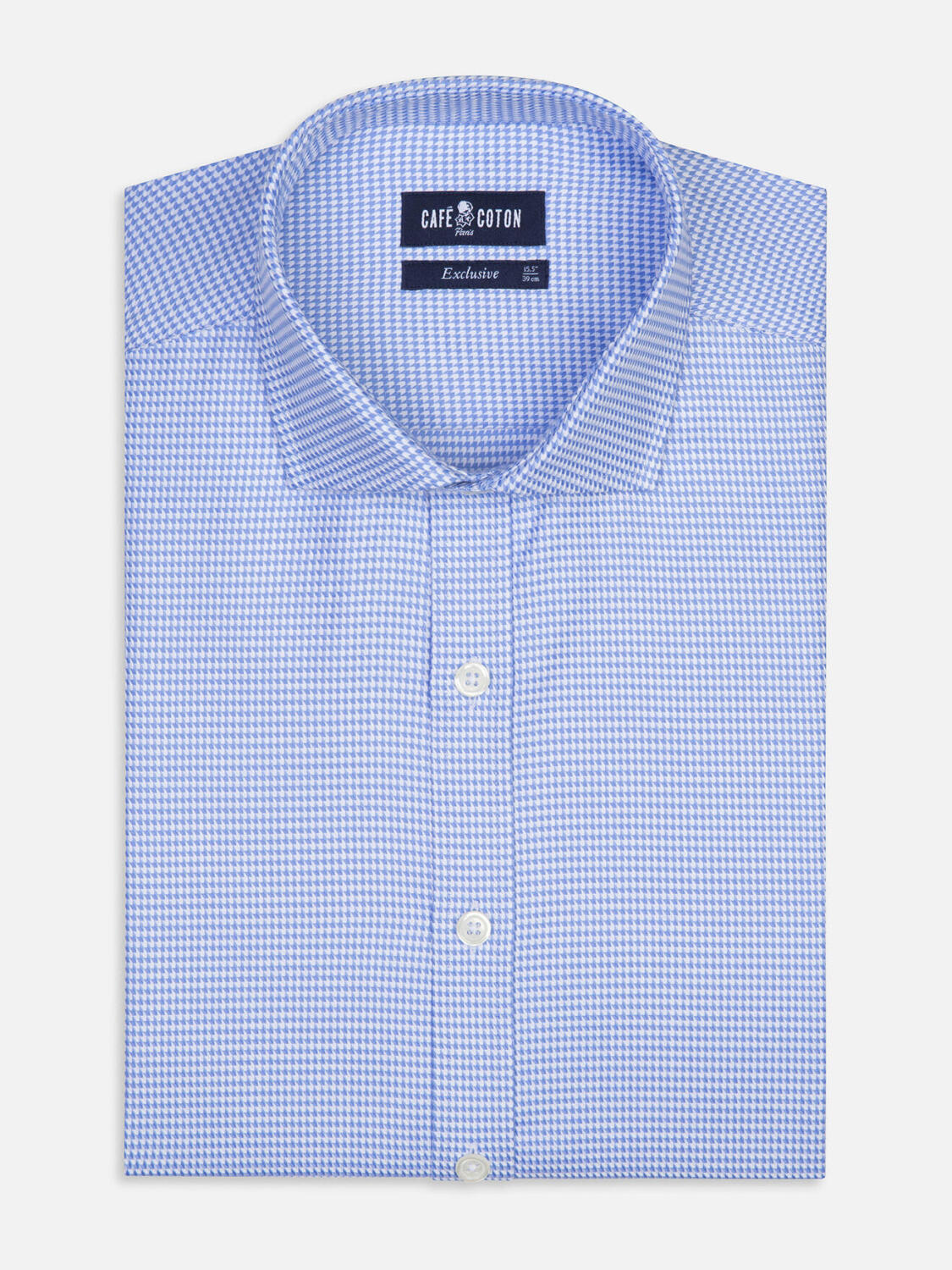 Chemise cintrée Corey en twill ciel