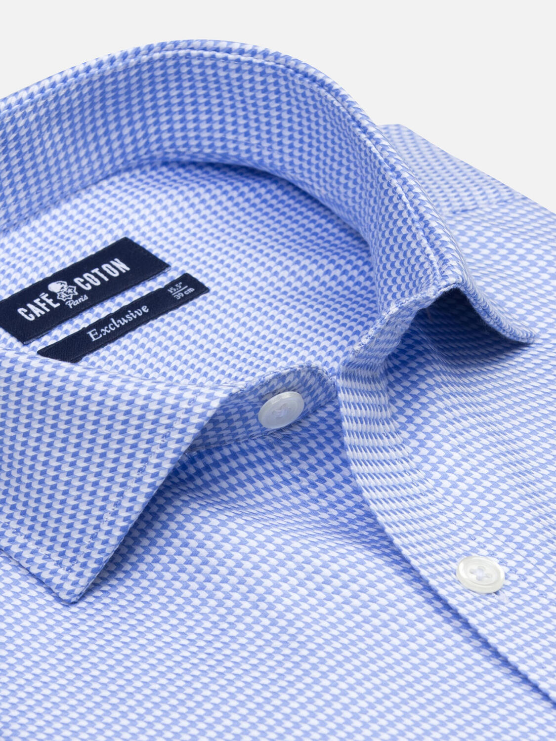 Chemise cintrée Corey en twill ciel