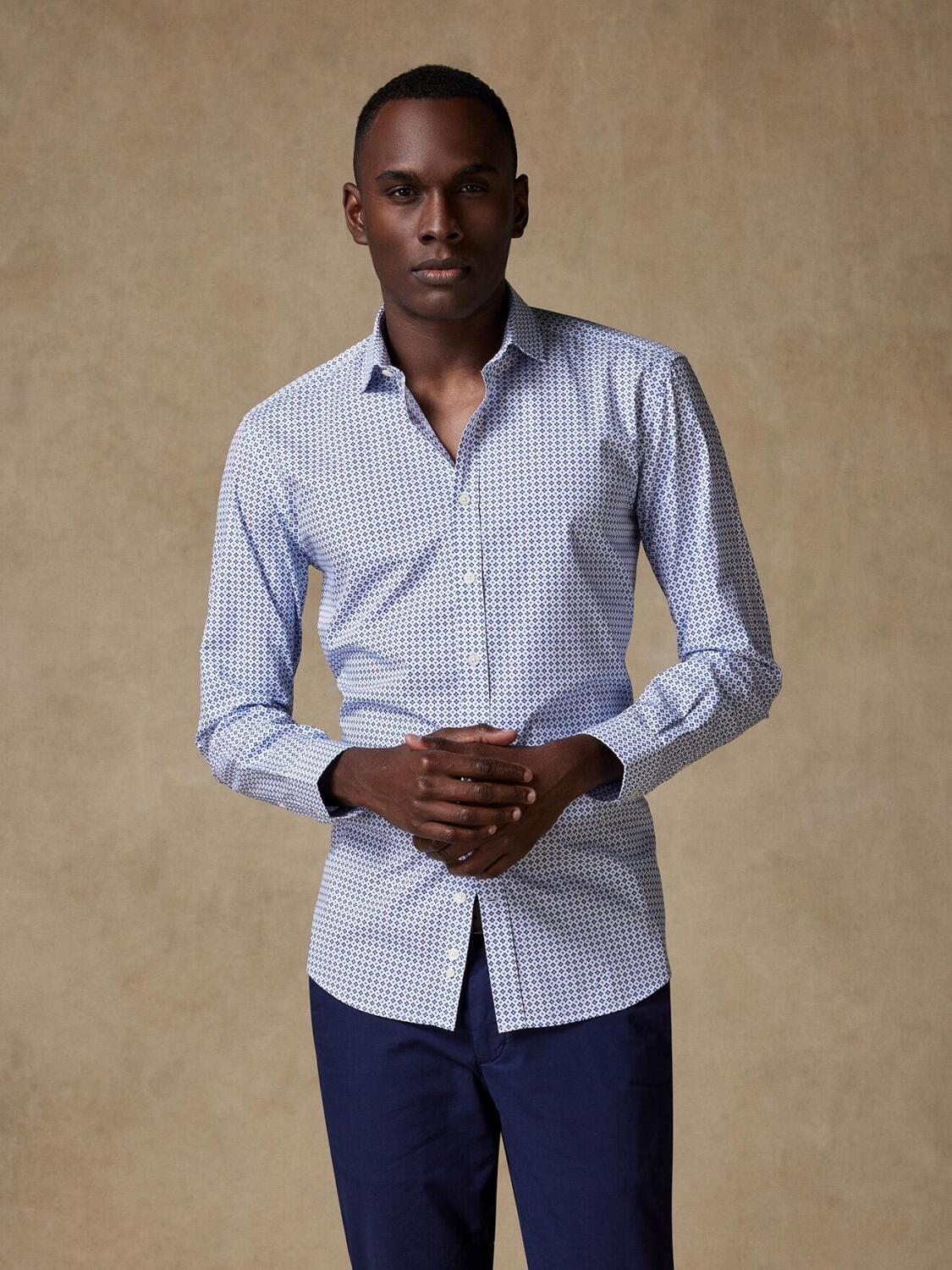 Cyrus Geometric Print slim fit shirt