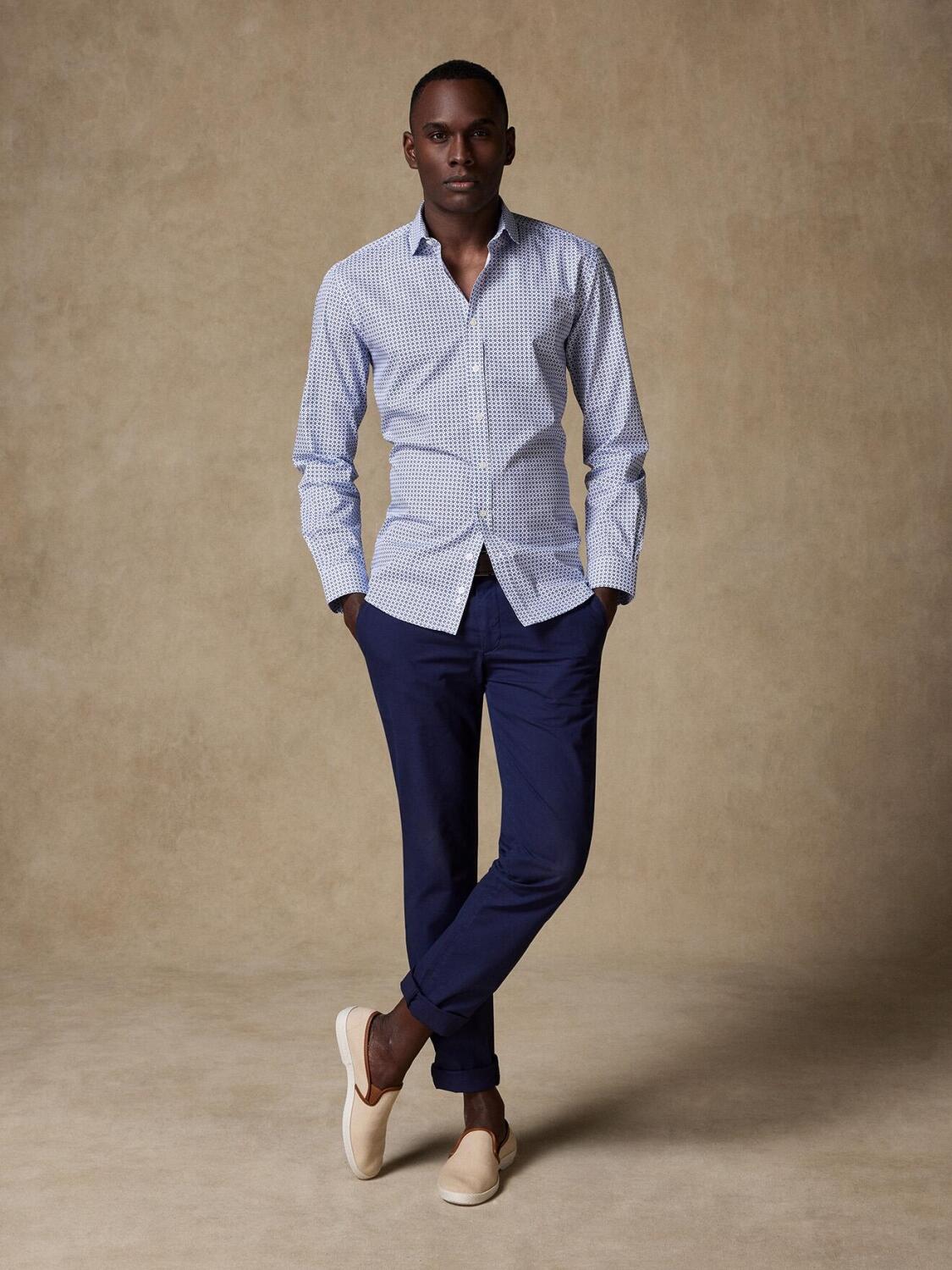 Cyrus Geometric Print slim fit shirt