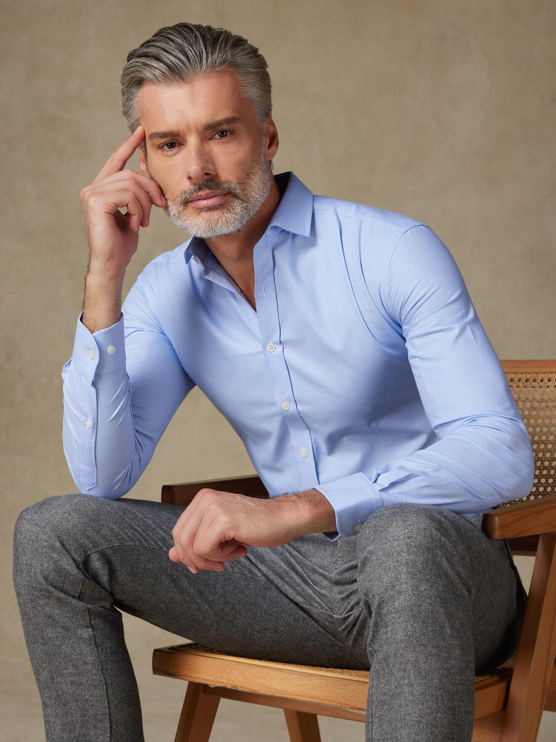 Chemise cintr&eacute;e Dany ciel