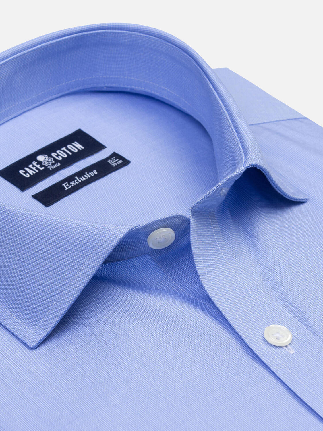 Daria Camicia slim fit in popeline cielo