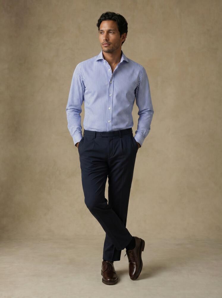 Camisa Slim Fit Davin de rayas azules