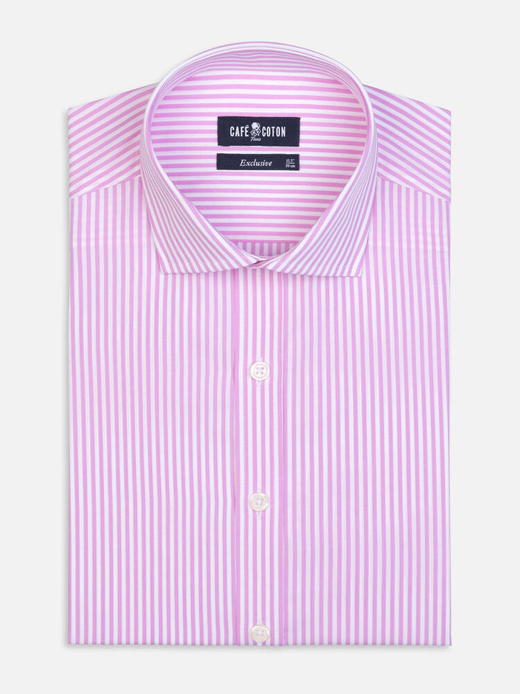 Camisa Slim Fit Davin de rayas rosa