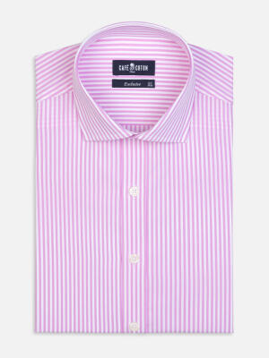 Slim Fit Davin Pink Striped Shirt
