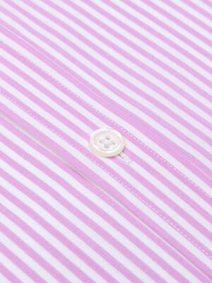 Slim Fit Davin Pink Striped Shirt
