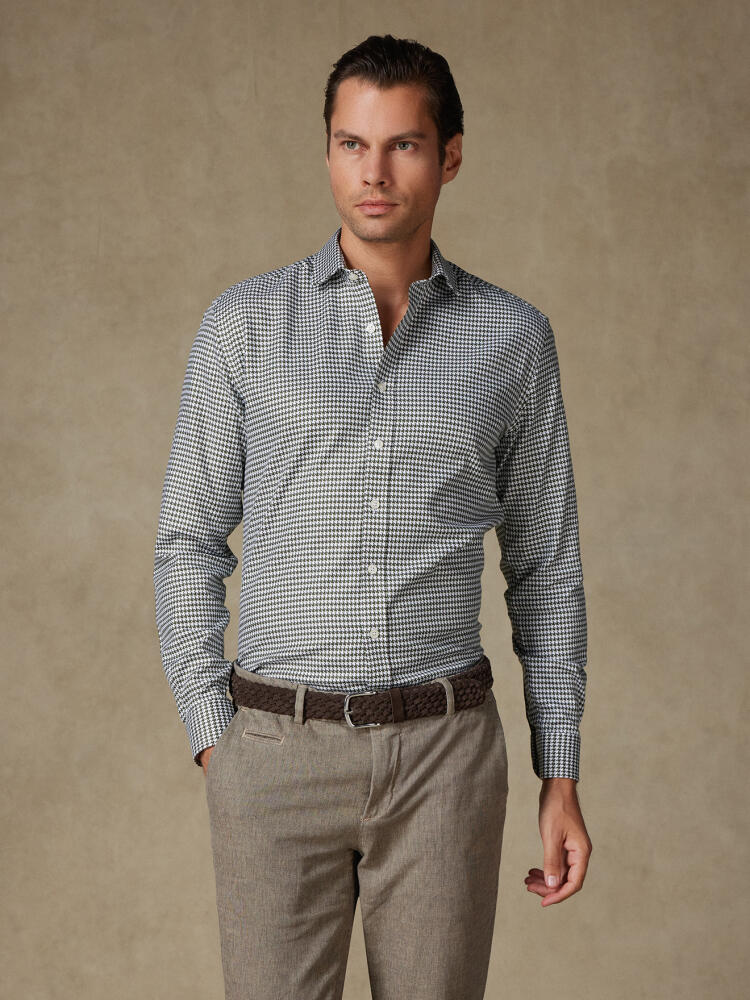 Chemise cintrée Dirk en twill kaki