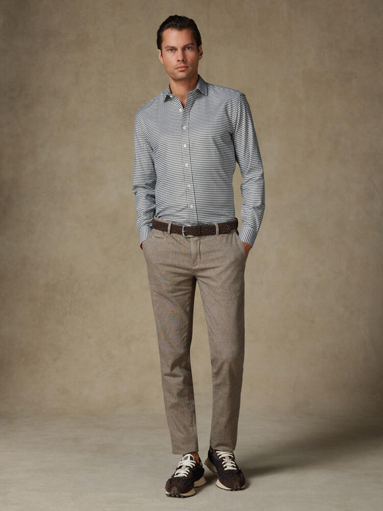 Chemise cintrée Dirk en twill kaki