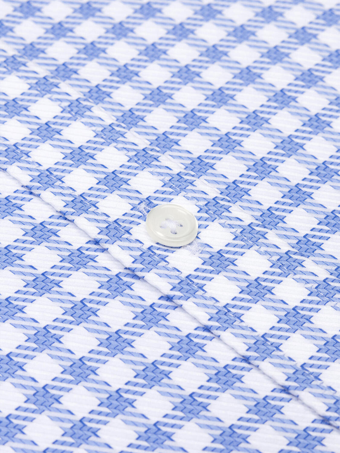 Chemise cintrée Doug à carreaux ciel