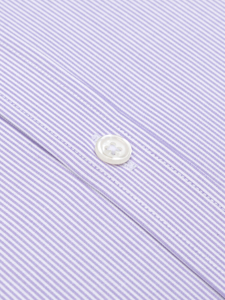 Slim Fit Dusk Lila Gestreept Overhemd