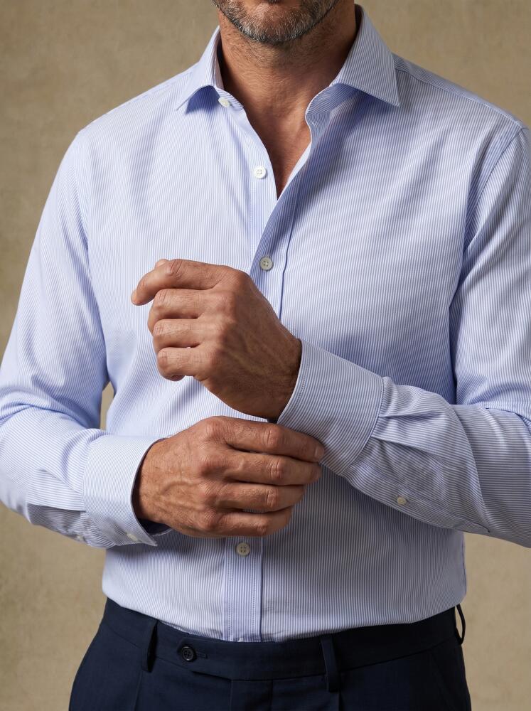 Camicia Slim Fit Dusk a righe azzurre