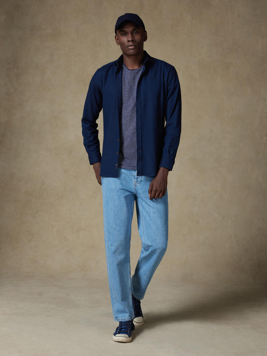 Camicia slim fit Eli oxford indaco