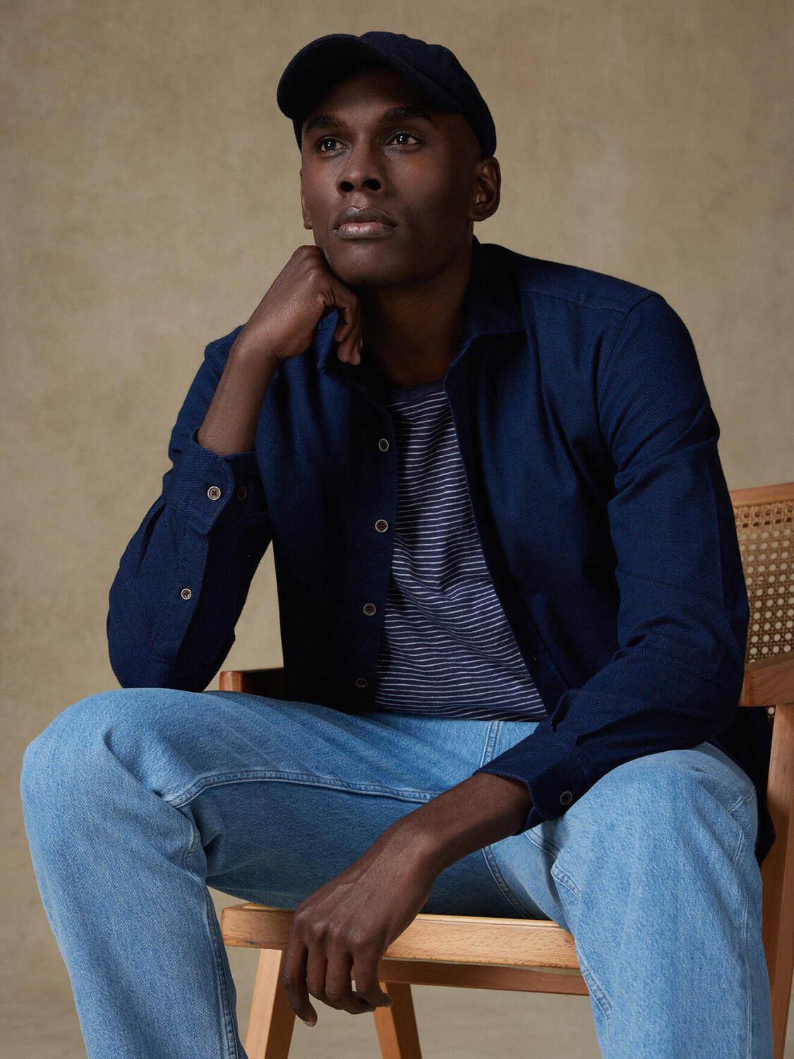 Camicia slim fit Eli oxford indaco