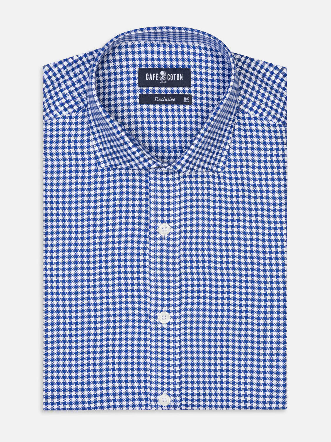 Camicia Elliott a scacchi navy - Slim fit