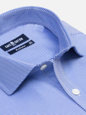 Camisa ajustada Ellis de twill azul