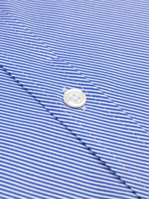 Camisa ajustada Ellis de twill azul