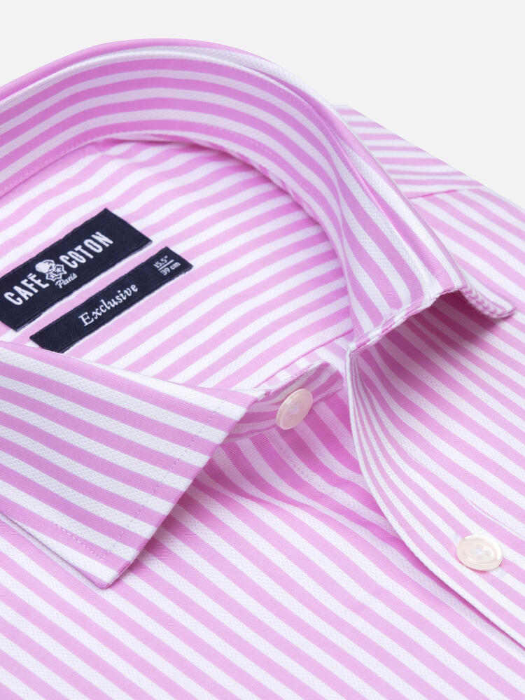 Camisa ajustada Elton rosa a rayas