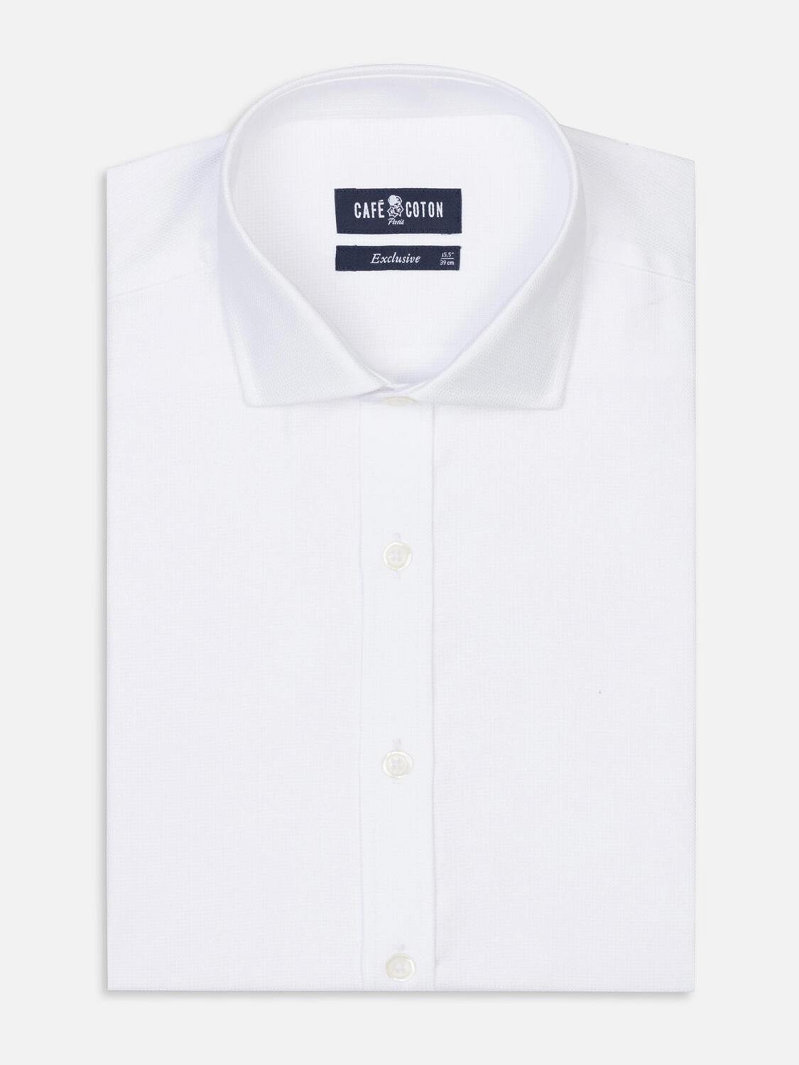 Camisa Emil blanca texturizada - Slim Fit