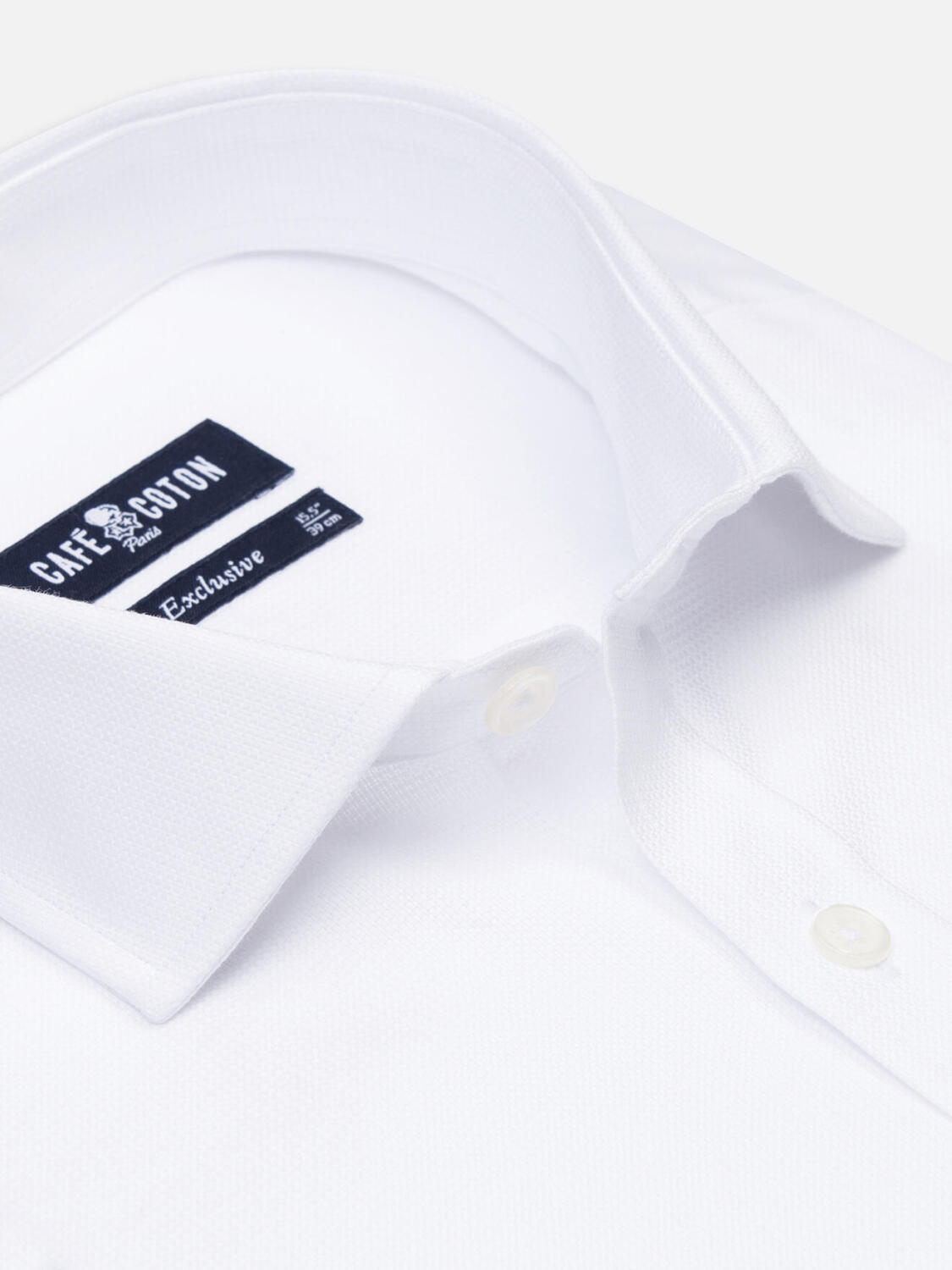 Camisa Emil blanca texturizada - Slim Fit