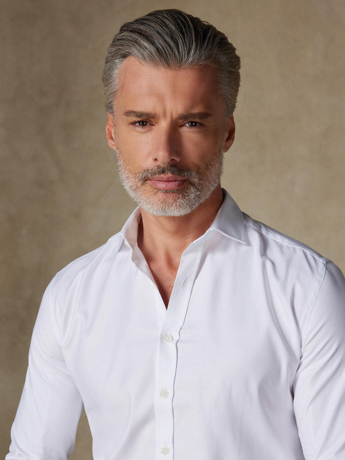 Camisa Emil blanca texturizada - Slim Fit