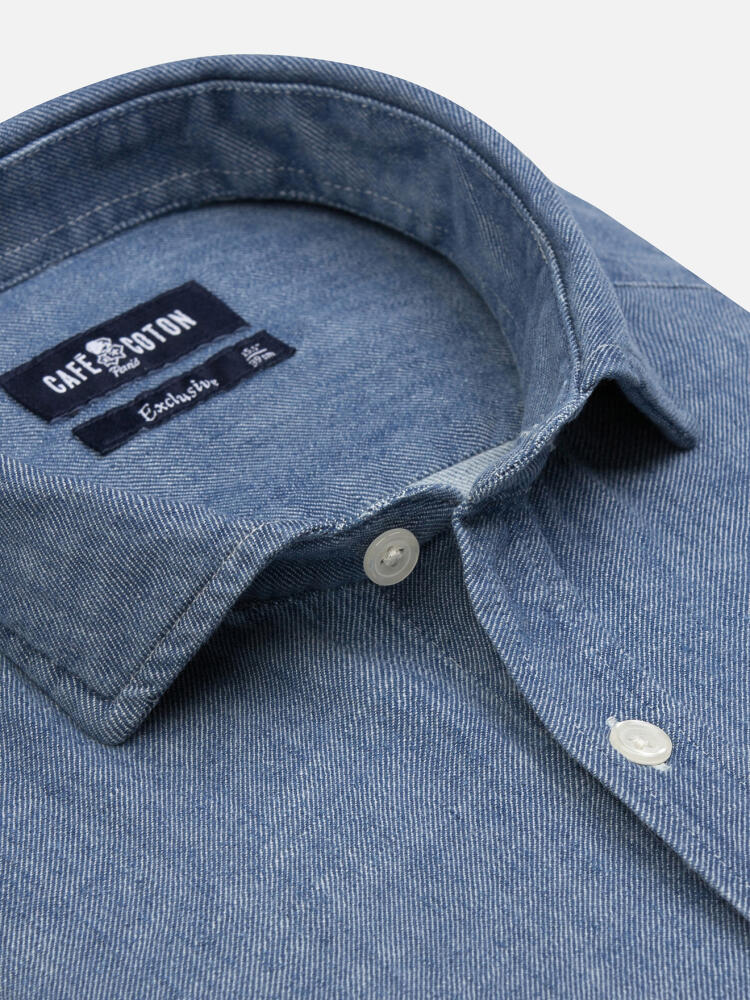 Chemise cintrée Erick indigo