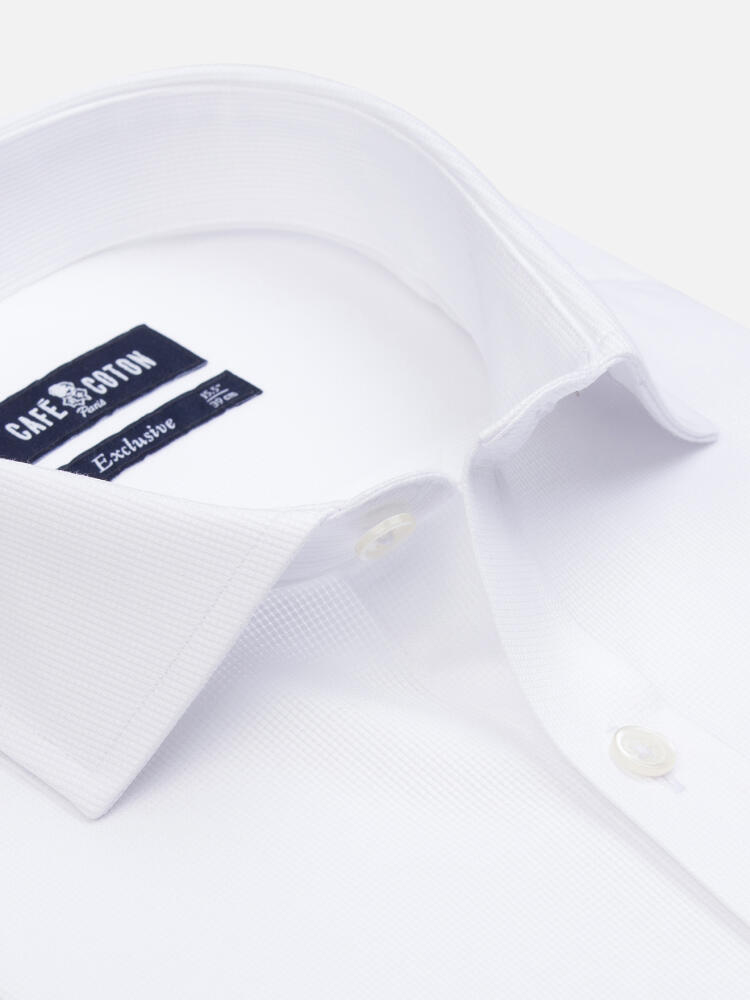 Slim Fit Fergus Twill-Hemd Wei&szlig;