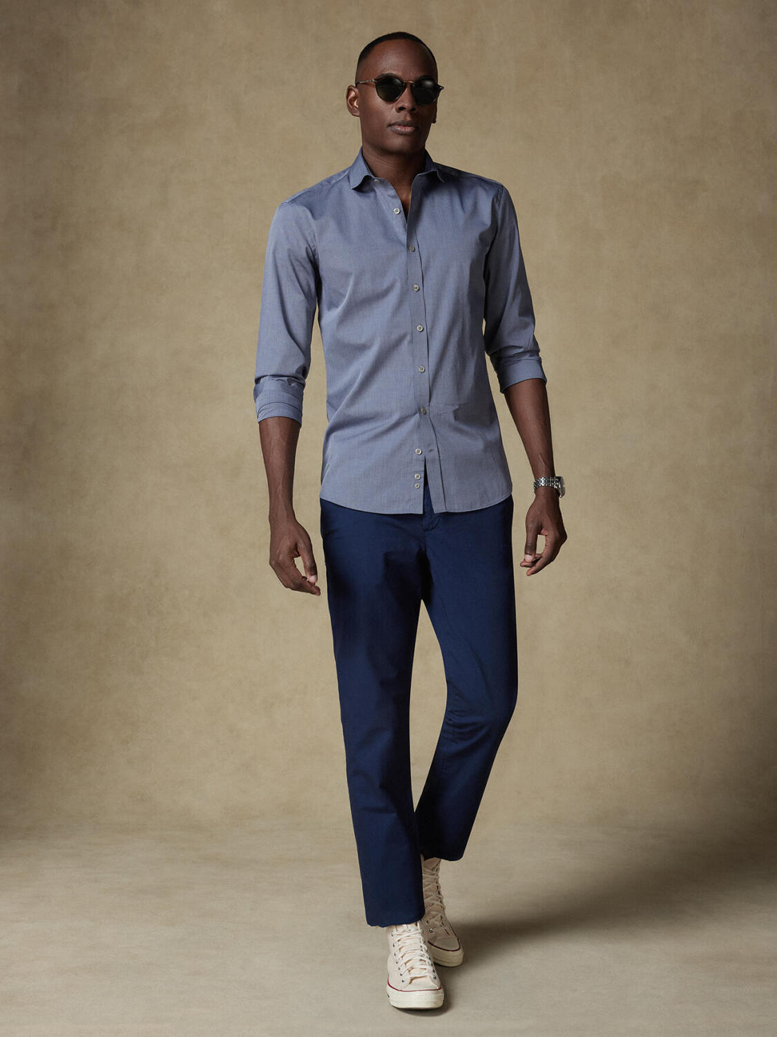 Grijs Slim fit overhemd van draad tot draad