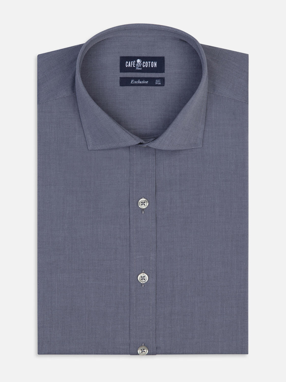 Grijs Slim fit overhemd van draad tot draad